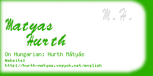 matyas hurth business card