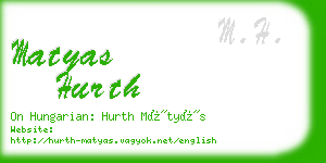 matyas hurth business card